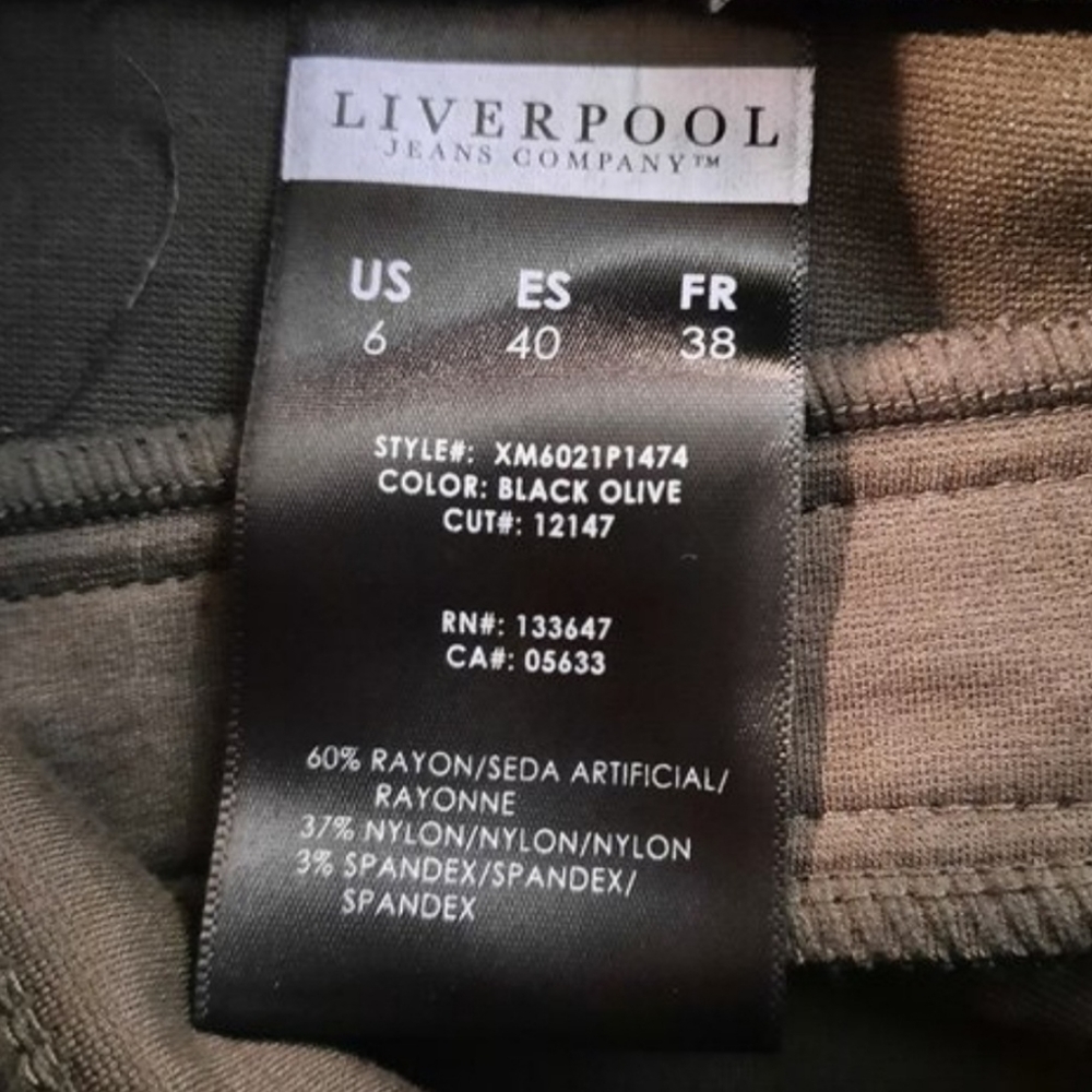 Stretchy black olive skirt by Liverpool Jeans Co. - Picture 4 of 4